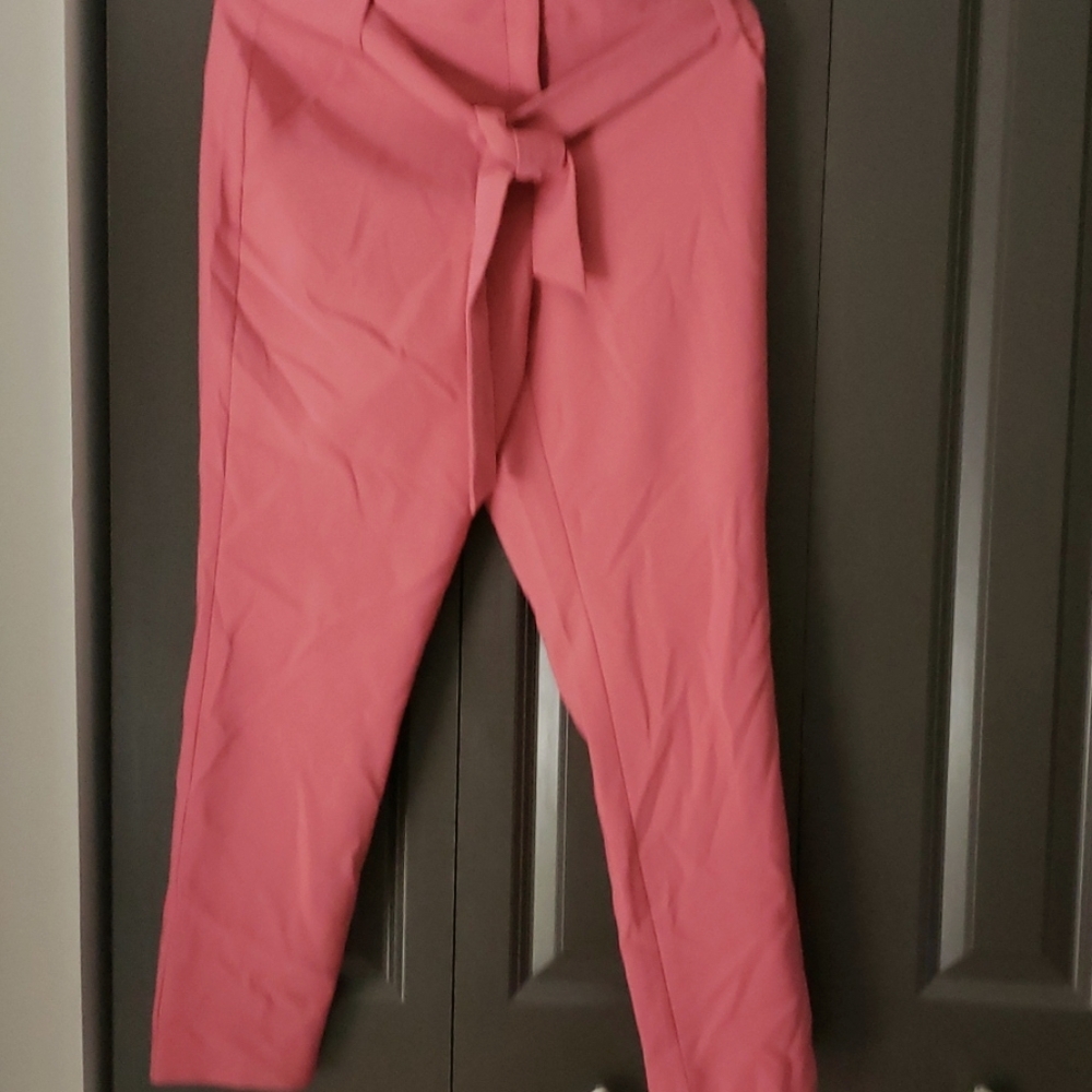New York and Co tie belt dress pants size 10